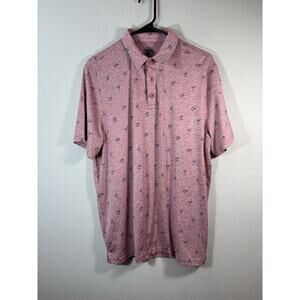 Flag & Anthem Beaufort Flamingo Performance Polo Men's M Golf Active Outdoor